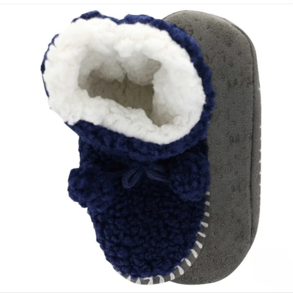 New! K. Bell Cozy Sherpa Booties Women's Slippers Blue Size M/L 7 - 8.5 - Picture 11 of 13